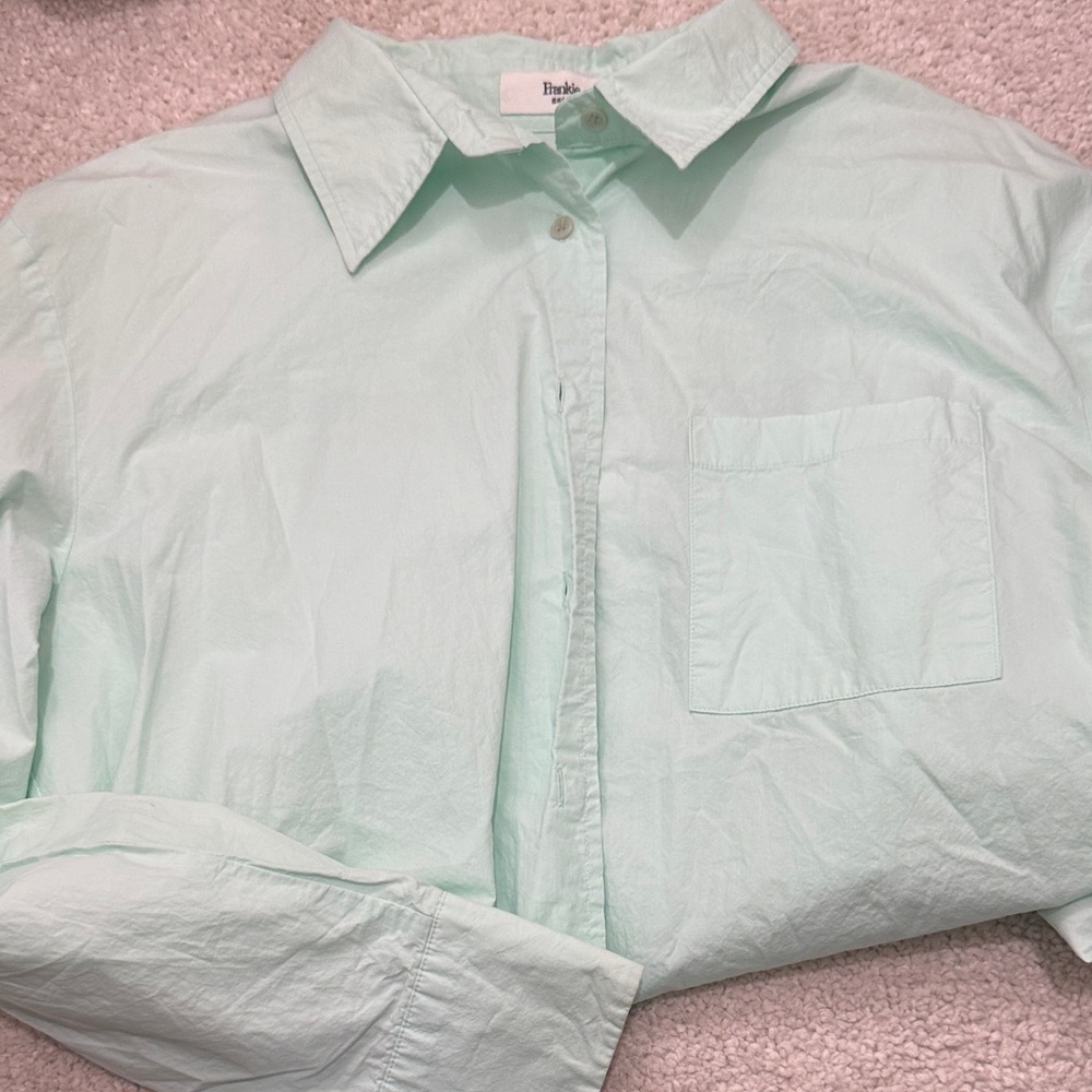 FRANKIE SHOP Mint Green blouse top